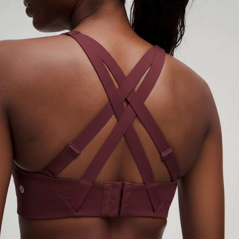Lululemon Energy Bra High Support, 34C, maroon wine color